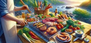 chuẩn bị đồ nướng đi picnic