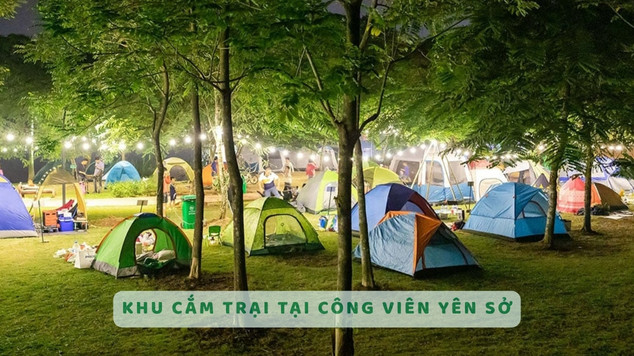 khu cắm trại tại công viên yên sở